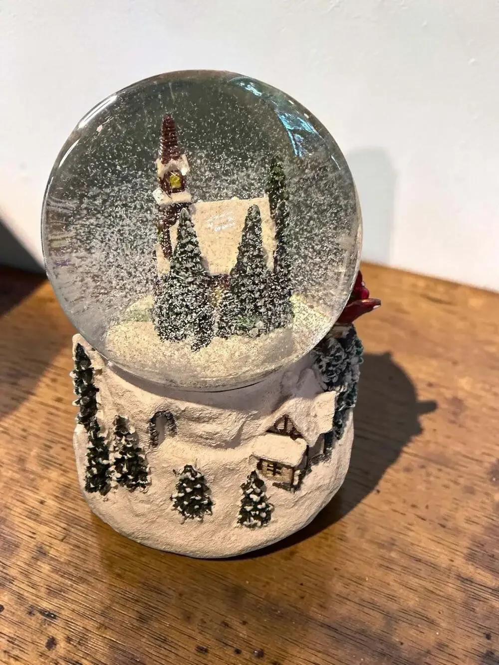 Santa in Sleigh with Flying Reindeer Musical Christmas Water Globe